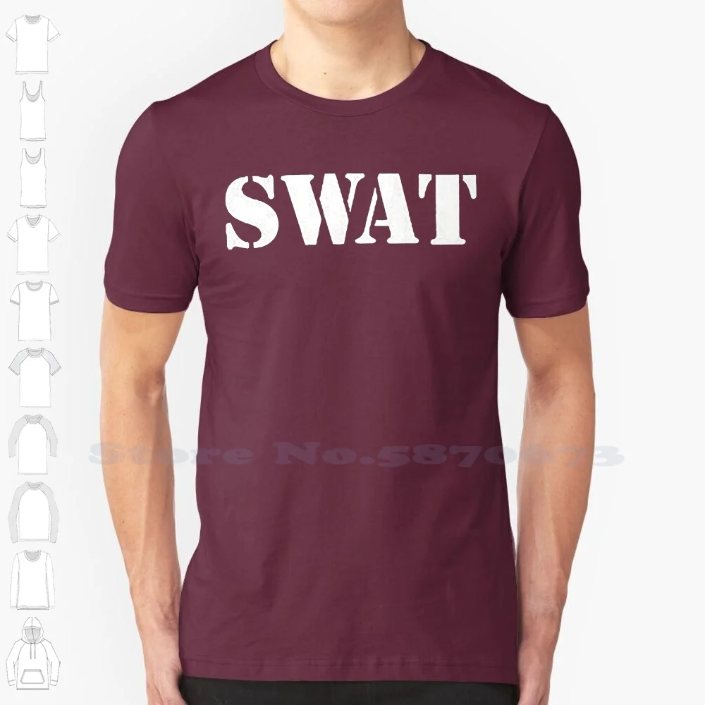 Tee Shirts Hipster O-Neck Rothco Official Swat Issue Double Sided Raid T Shirt