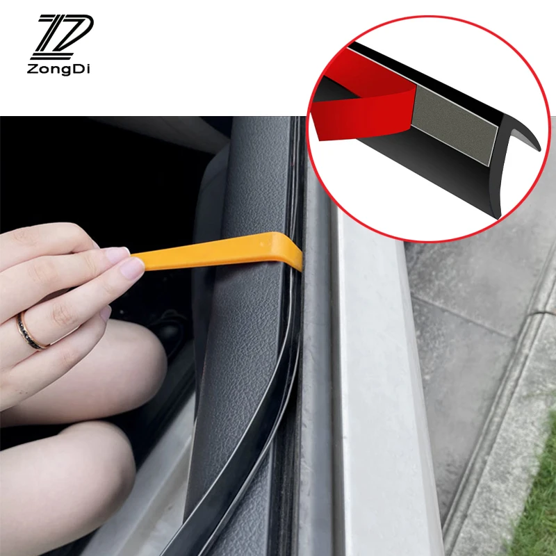 Car Styling 1M Rubber Seal Strip Side Window Seam Gap Sticker For Renault Duster Megane 2 3 4 Clio 3 4 Trafic 2 Scenic 2 Captur