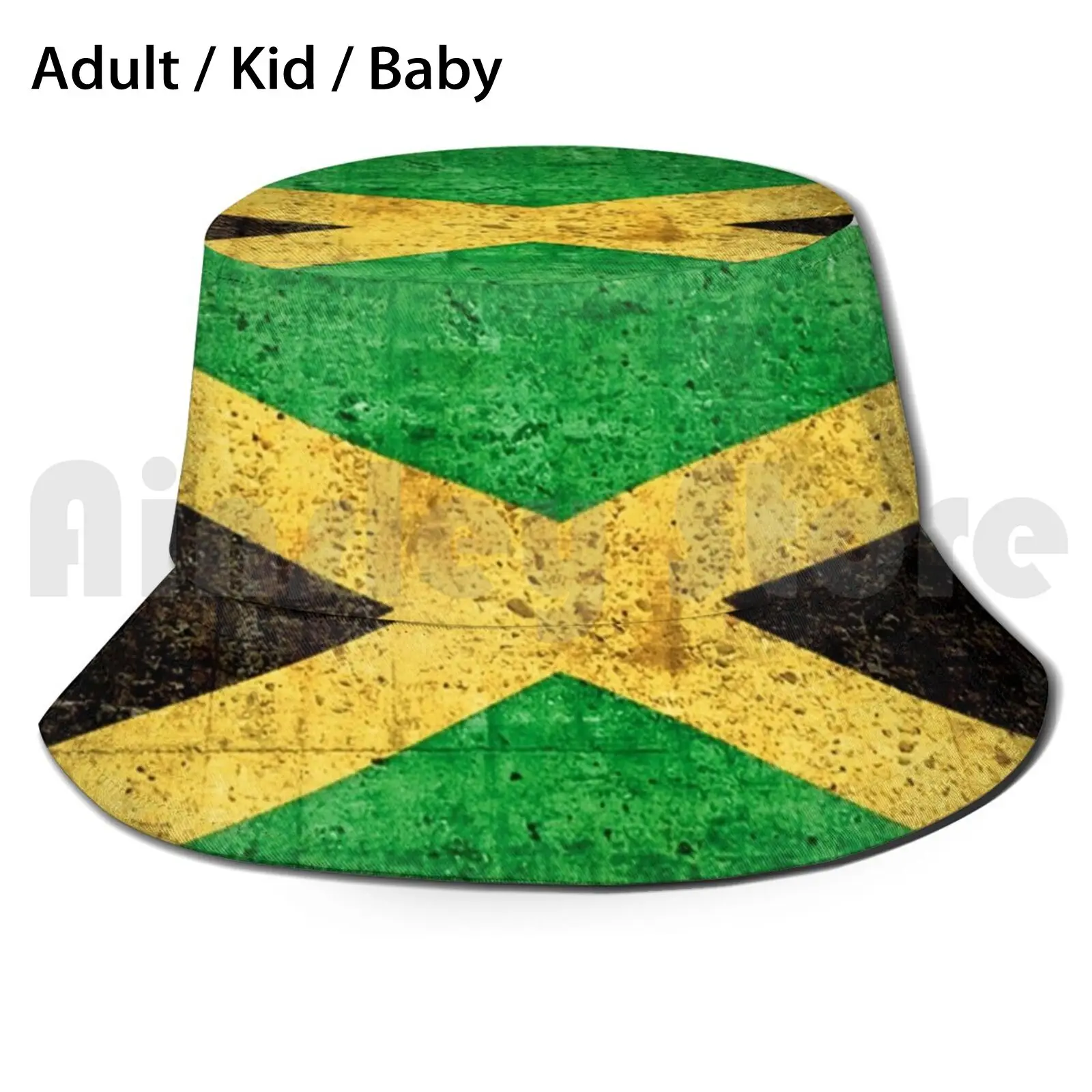 Flag Of Jamaica , Patriotic Gift Sun Hat Foldable UV Protection Jamaica Flag Of Jamaica Land We Love God Save The Queen