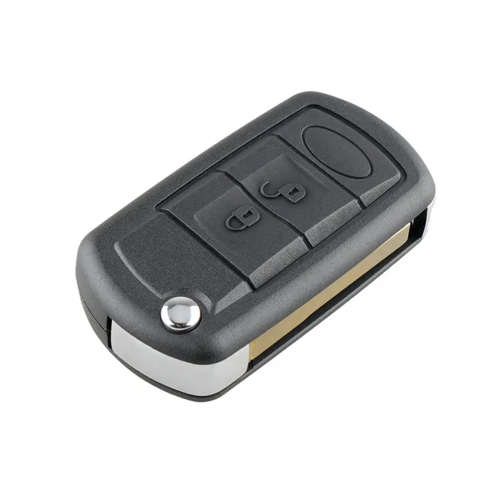 Funda de control remoto de coche, carcasa de repuesto de 3 botones, abatible, plegable, para LAND ROVER Range Rover Sport LR3 Discovery