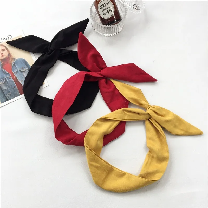 Exquisite rabbit ears women\'s headscarf iron wire headbands mother and baby headbands girls children headwear adjustable