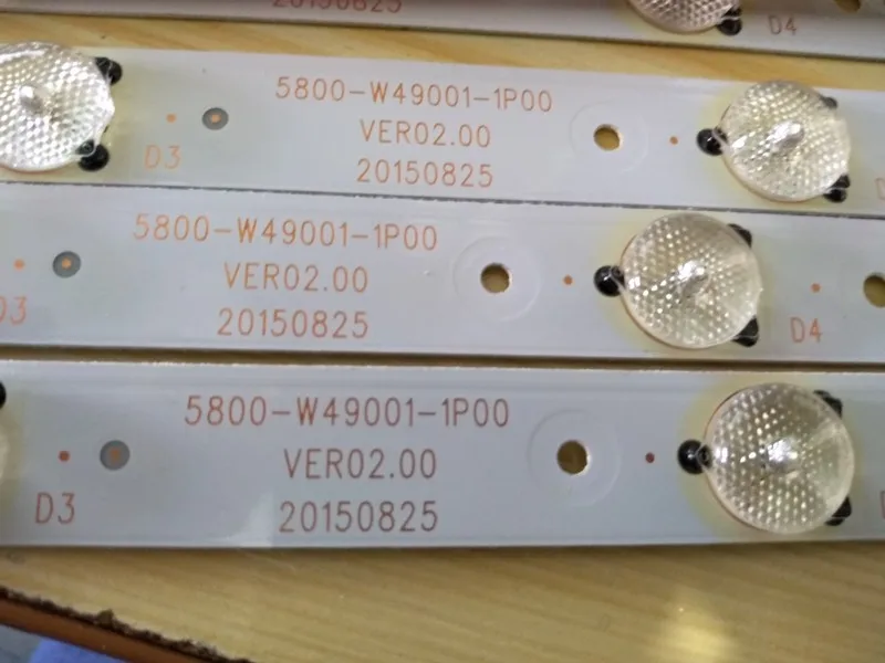 LED Backlight Strip para TV, Full Array Bar, Kit Matrix, Lens Bands Lâmpadas, RDL490FY, 49in, 5800-W49001-1P00, RDL490FY