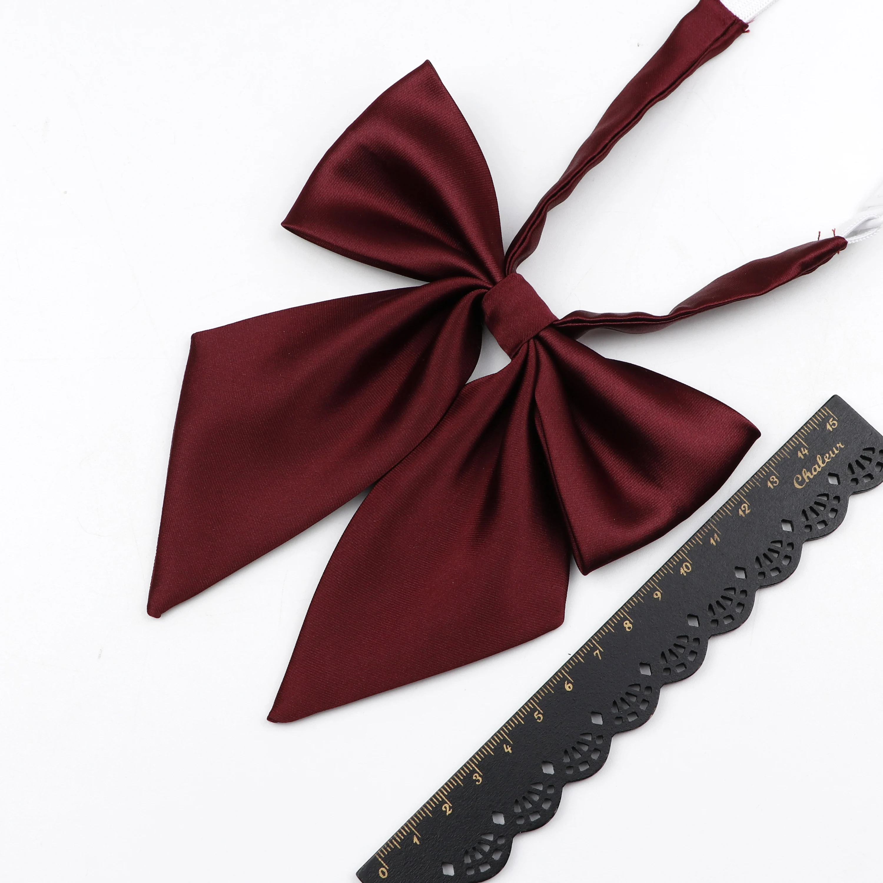 ربطة عنق ملونة عتيقة للنساء والفتيات ، ربطة عنق ، لون سادة ، أنيقة ، صناعة يدوية ، قميص بسيط ، طوق ، إكسسوارات #4