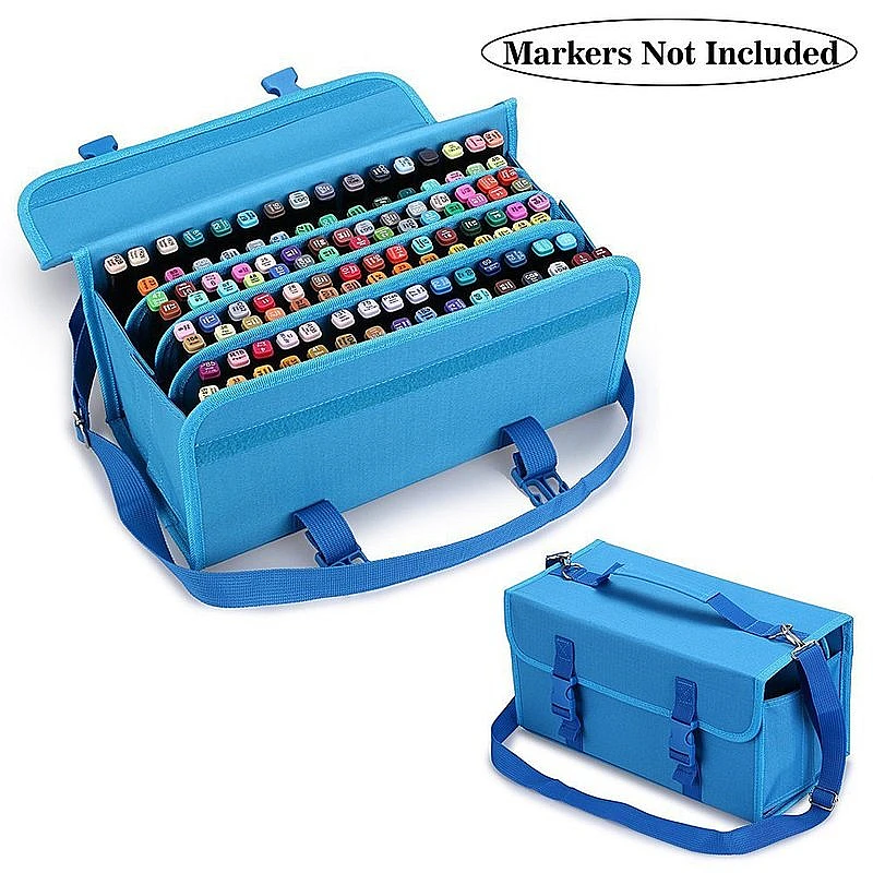 120 Slot Large Capacity Foldable Marker Pen Case Art Marker Pen Bag Storage Bag Durable Sketch Tool Storage Box Stationery