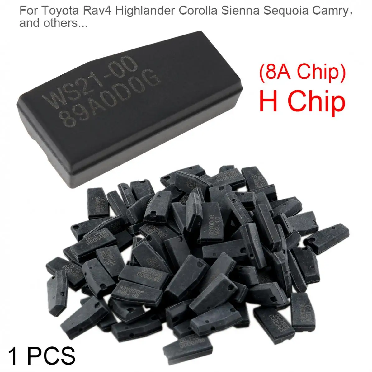 1 piece Blank H 8A 128Bits Carbon Chip Car Key Transponder Chip Fit for Toyota Rav4 Highlander Corolla Sienna Sequoia Camry