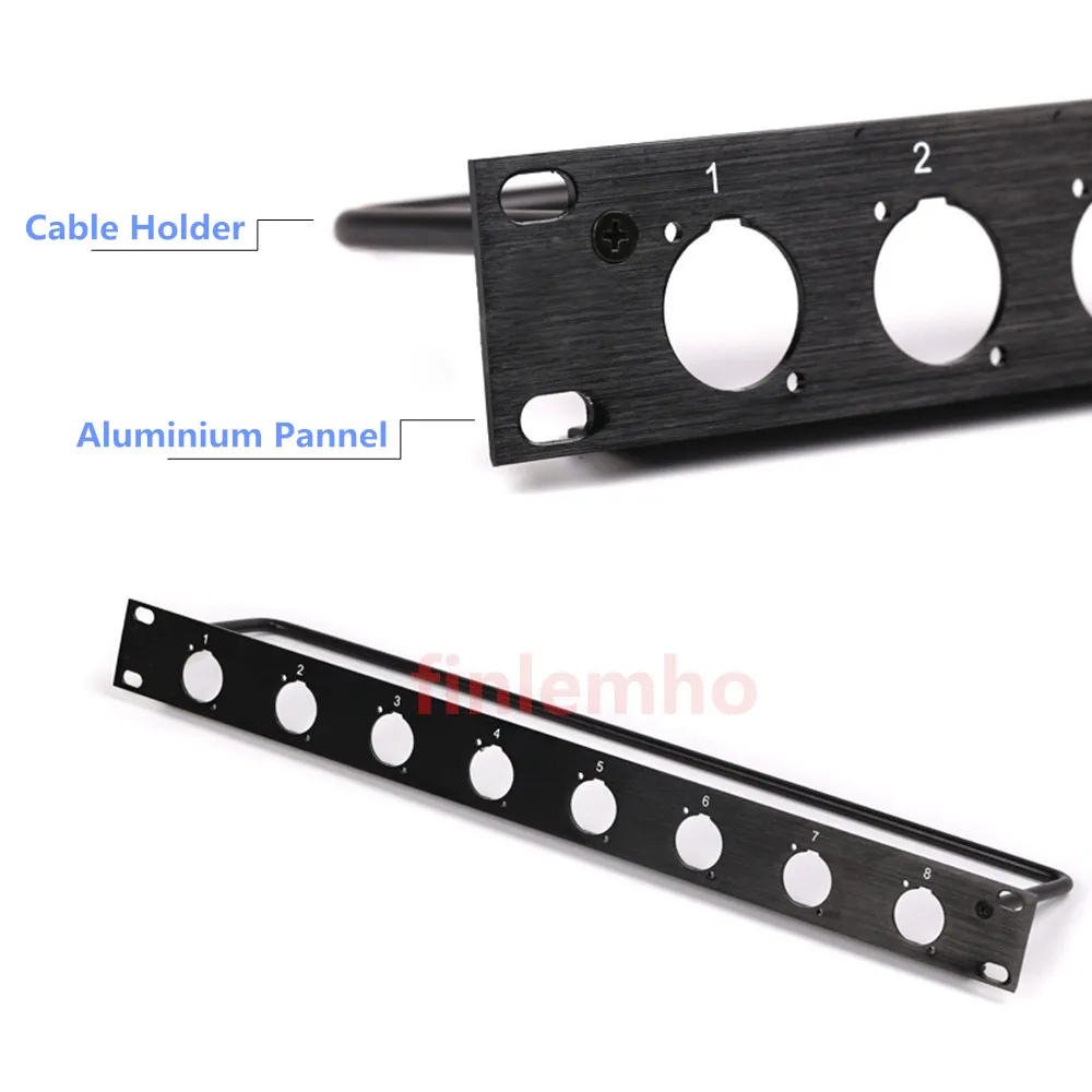 Rack Patch Panel 8 12 16 Way Channel 1U Flight Case Mount For XLR Connecctor Male Female SpeakOn Audio Cable Plug