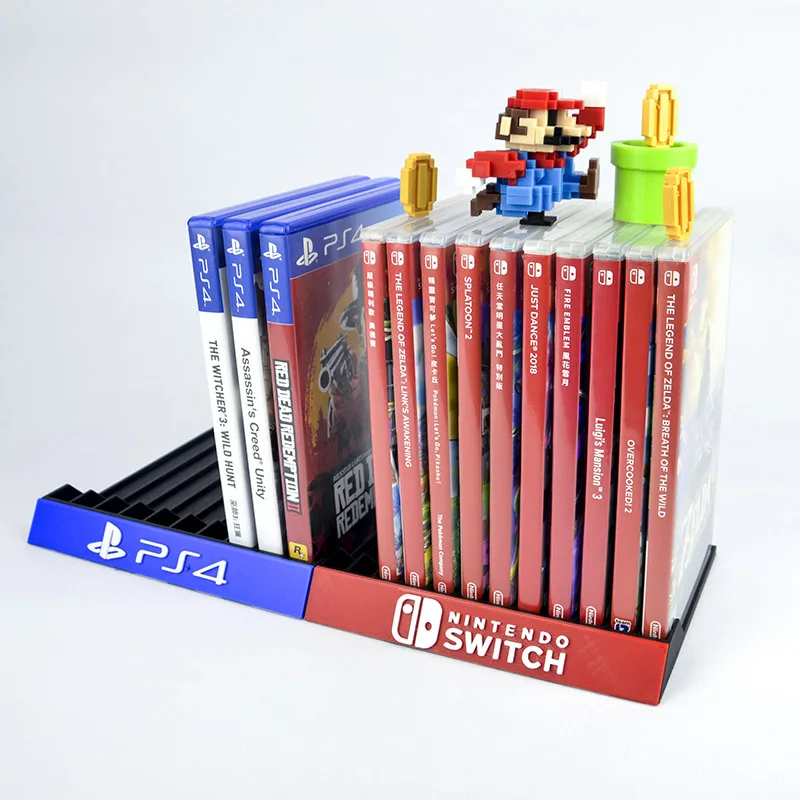 

3d Print Console Game storage rack CD holder for NS Switch ps4 ps5 Platinum trophy xbox monster hunter rise animal crossing