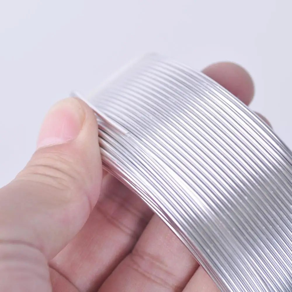 1 Large Roll 0.8mm/1mm/1.5mm/2mm/2.5mm/3mm Aluminium Soft Metal Crafts Beading Wire for Jewelry Making DIY