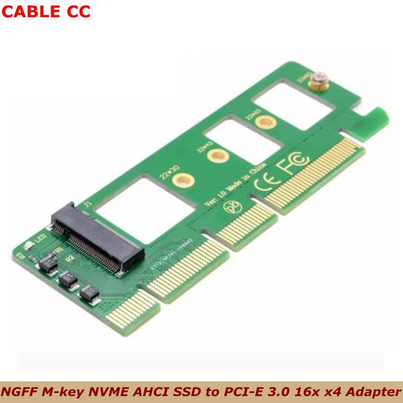 NGFF M-key NVME AHCI SSD to PCI-E 3.0 16x x4 Adapter for XP941 SM951 PM951 A110 m6e 960 EVO SSD