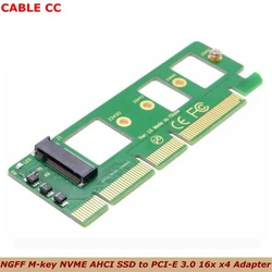 NGFF M-key NVME AHCI SSD to PCI-E 3.0 16x x4 Adapter for XP941 SM951 PM951 A110 m6e 960 EVO SSD