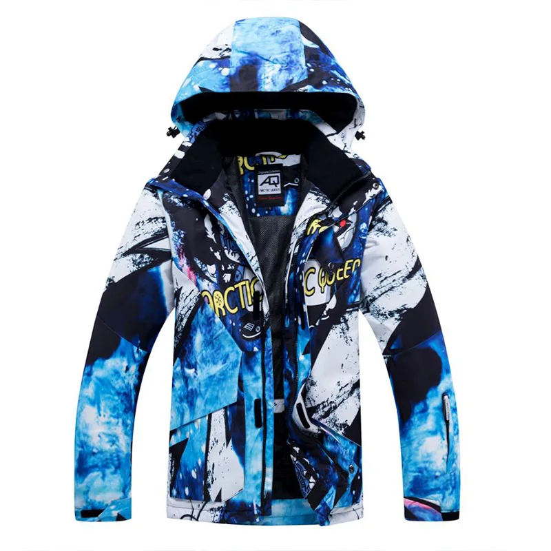 New Men Ski Suit Snowboard Jacket Winter Waterproof Jacket Warm Thicken Windproof Wear Male Ski Coat Doodle Ski Jacket