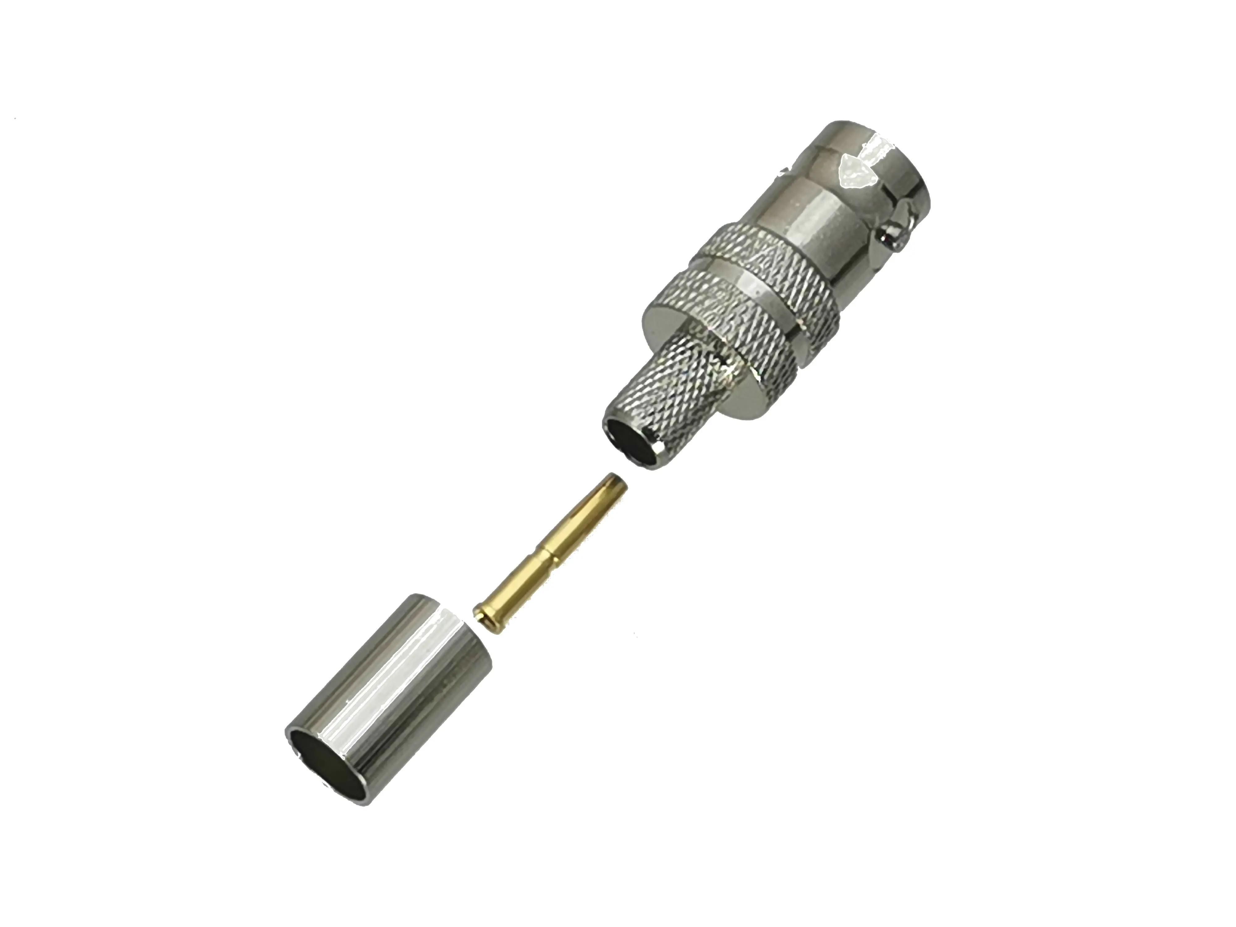 1Pcs Connector BNC Female jack Crimp For RG8X RG-8X LMR240 Cable 50ohm RF Adapter Coaxial High Quanlity