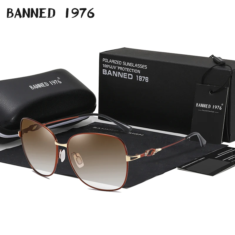 

NO broken Memory Metal frame Women's HD polarized fashion Sunglasses Latest sun Glasses lady's driving shades original ocolos