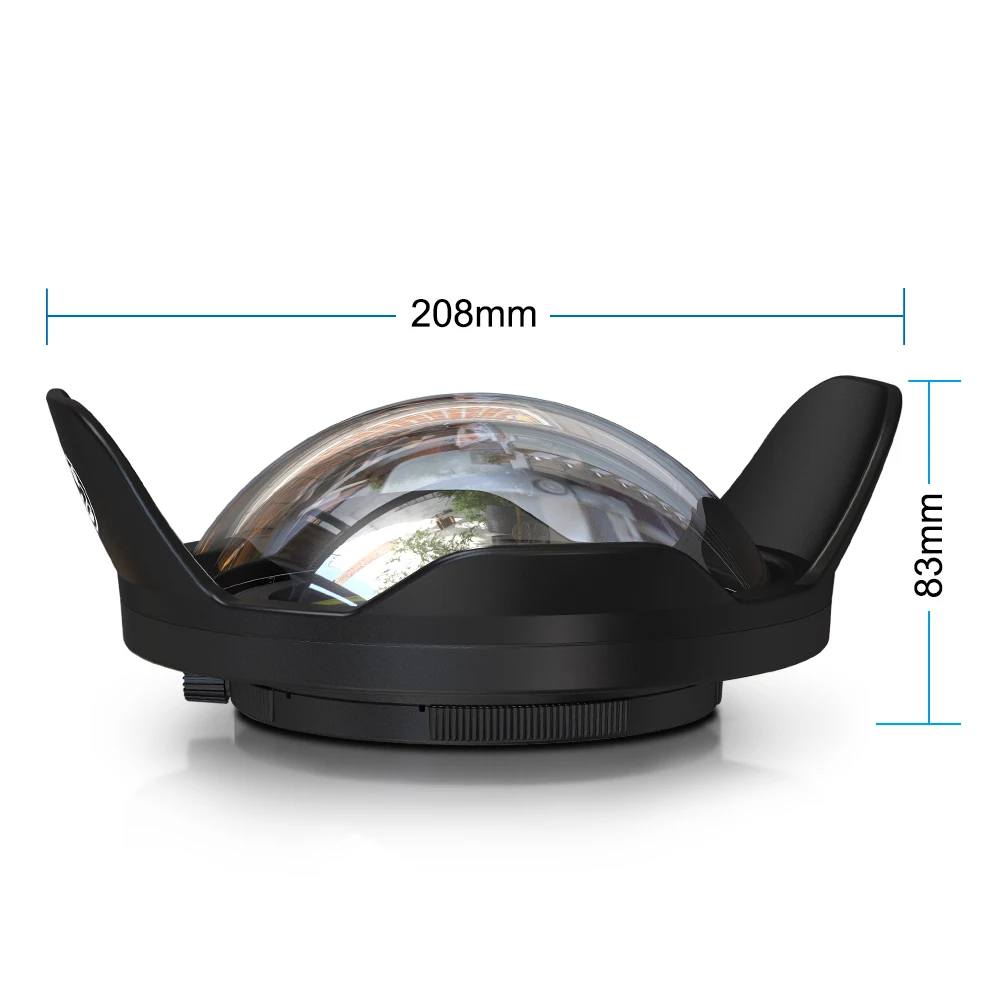 67mm Fisheye Wide-Angle Lens for Sony Canon Nikon Fujifilm Camera Seafrogs Meikon Housing Underwater Diving Fisheye 67mm Thread