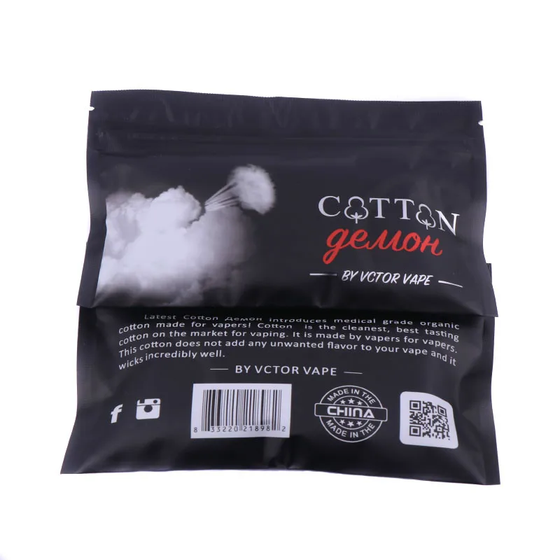 القطن العضوي الأصلي vape أفضل من القطن ل ecigego قابلة لإعادة البناء RDA RBA لتقوم بها بنفسك رذاذ بخار القطن