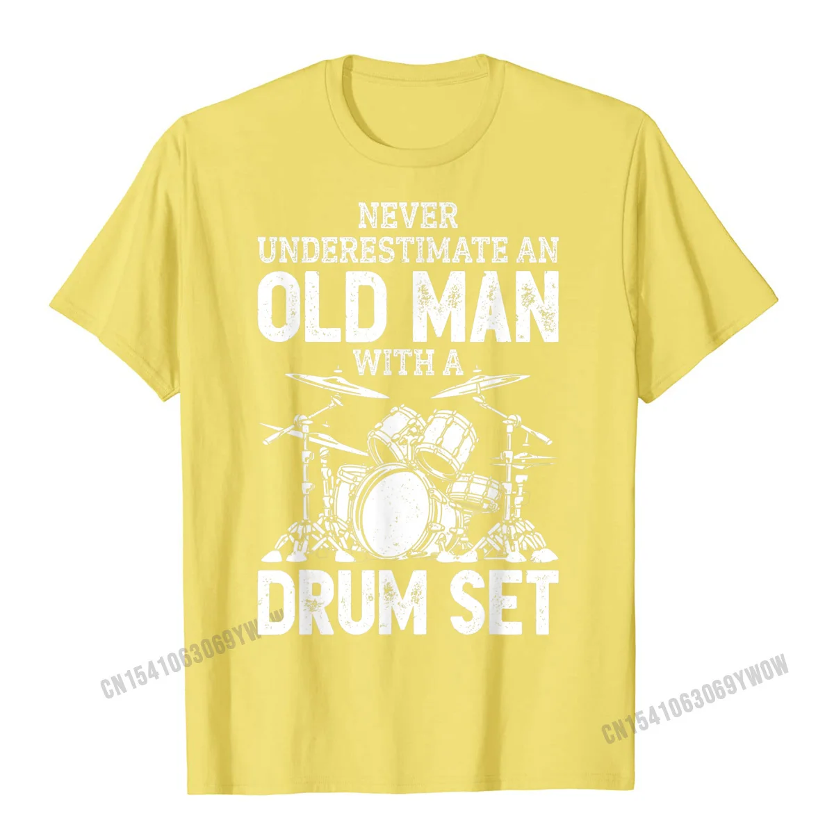 Drummer Never Underestimate An Old Man With A Drum Set Funny T-Shirt Harajuku Printed Tops & Tees New Coming Man T Shirts