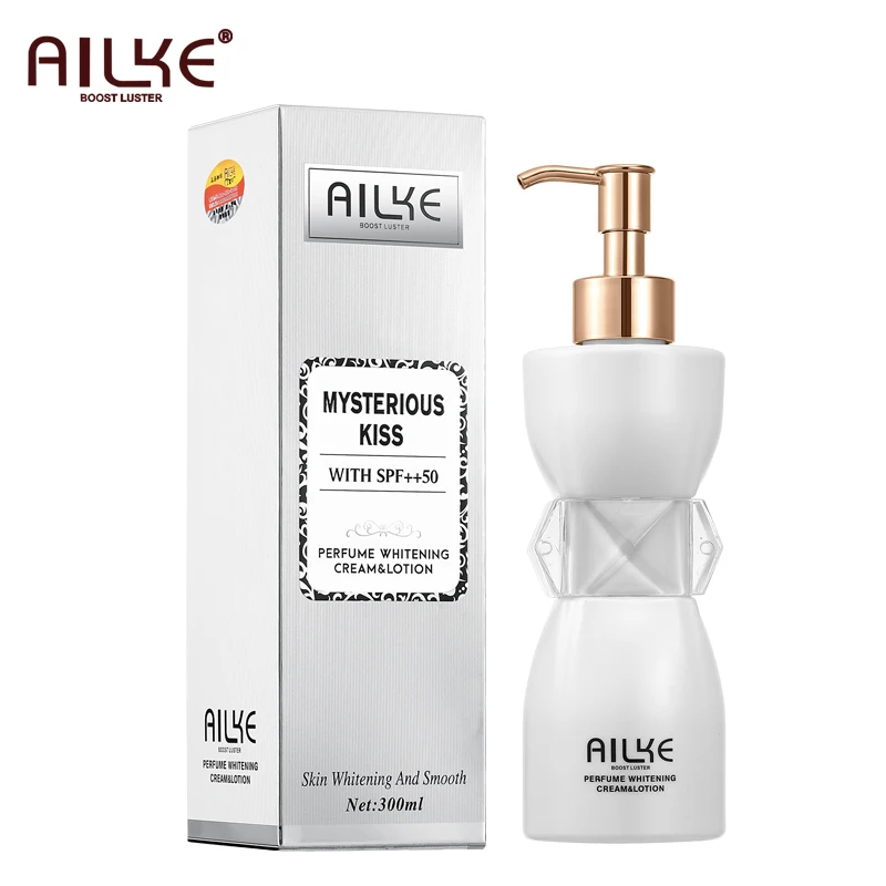 AILKE SPF Nature Rose Moisturizing Whitening Body Lotion cream anti-pigmentation Wrinkles emulsion Women Beauty body oil