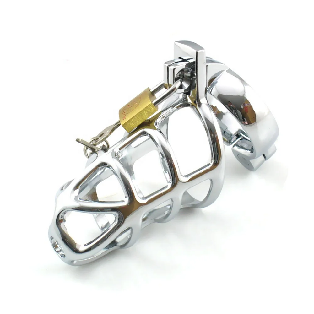 BDSM Metal Male Chastity Device Bondage Stealth CB Lock CBT Chastity Cock Cage Penis Lock Cock Ring Fetishism Sex Toys For Men