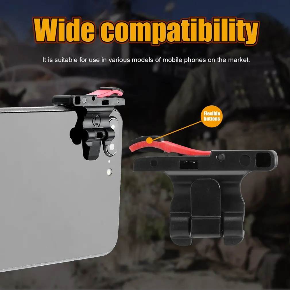 Controlador de jogo móvel gamepad plástico l1r1 keypads telefone joystick sensível atirar e mirar aciona controlador móvel para pubg