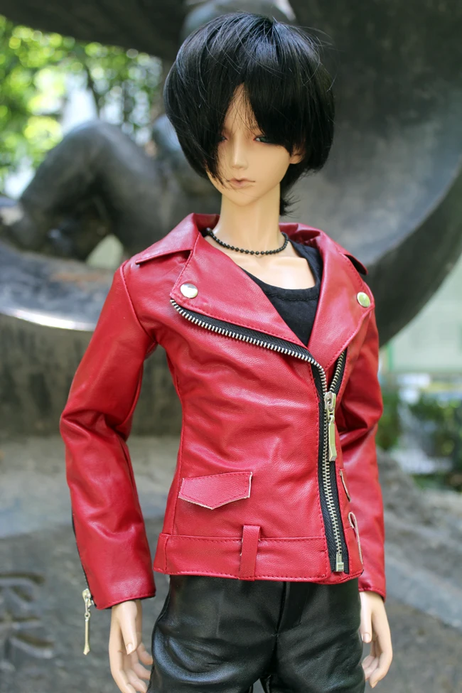 1/4 1/3 BJD clothes PUNK Motorcycle leather jacket coat for BJD/SD MSD SD13 SSDF ID72 HID strong Uncle doll accessories C0029