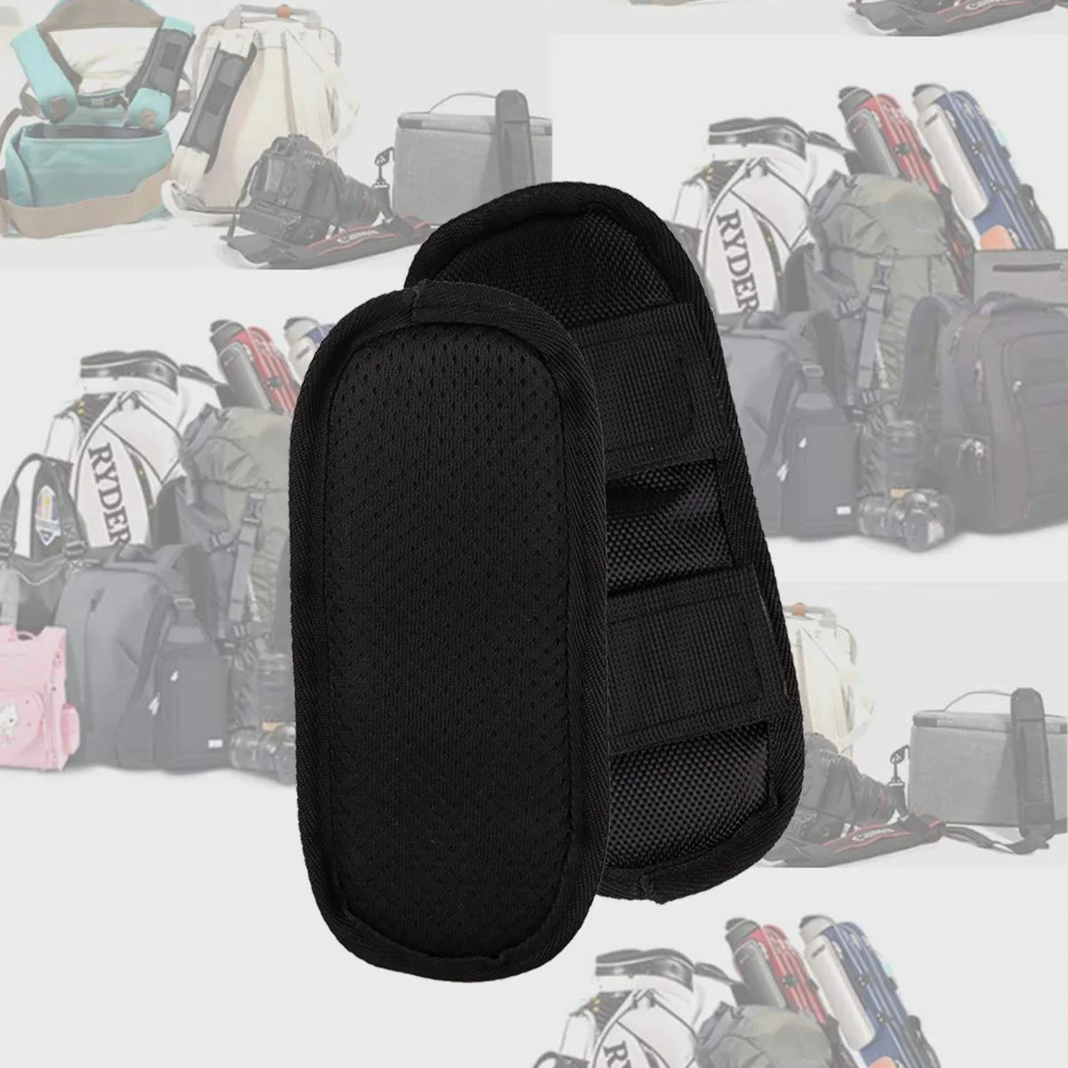 1 Pair Soft Nonslip Shoulder Pads Hook and Loop Fastener Rucksack Cushion Covers Disassemble Padded Backpack Straps Accessories