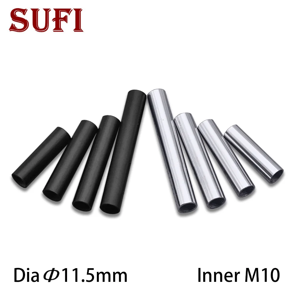 

5pcs Inner M10 Female Thread Connection Tube Screw Tube Hollow Straight Rod Silver Black Inner Tooth Tube Lamp Accessories