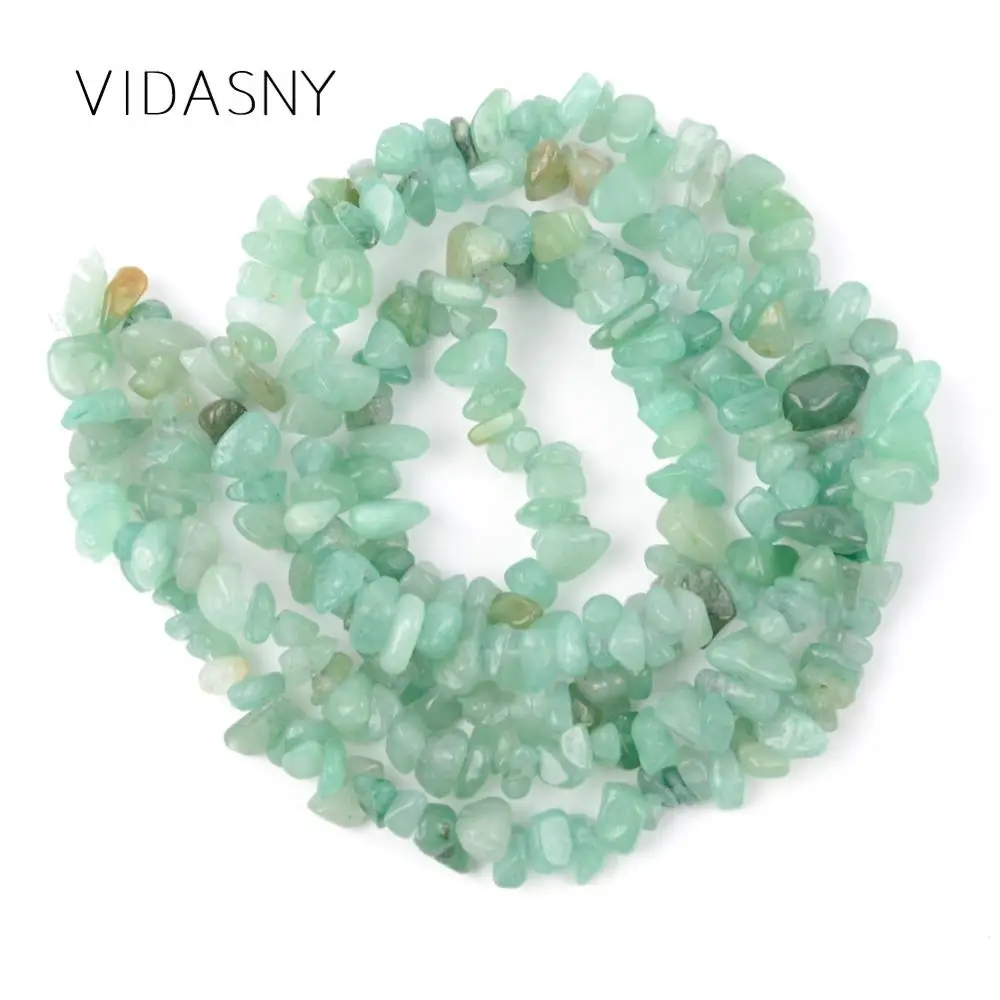 Perles en pierre naturelle Aventurine verte, perles à puce irrégulières pour la fabrication de bijoux, perles d'espacement de 3 à 8 à 12mm, collier et Bracelet à faire soi-même, 16''