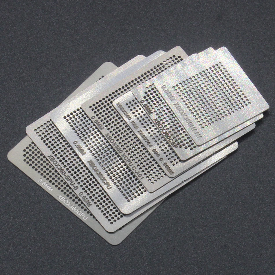 47pcs/set Direct Heat Reballing Universal Directly Stencils For Game Console PS3 CPU PS4 GPU XBOX CXD WII Chip repair template