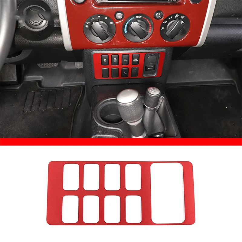 For 2007-2021 Toyota FJ Cruiser aluminum alloy car central control driving assistance decorative sheet cover sticker interior