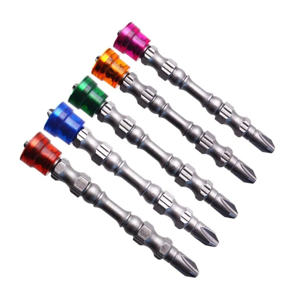 Screwdriver Bit Set Electric Drill Screwdriver Head S2 Steel Magnetic 5.0 Cross ScrewDriver Set Double Head 1/4\'\' Hex Shank Tool