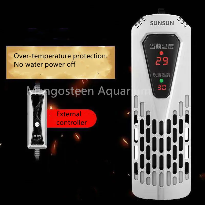 SUNSUN Aquarium Submersible Heater Fish Tank LCD Display Digital Adjustable Water Heating Rod Constant Temperature Control 220V