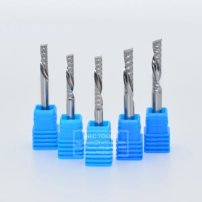 4mm de alta precisão aaaaa esquerda espiral fresa ferramentas gravura para baixo cortar uma flauta roteador bits cnc ferramentas madeira para trabalhar madeira