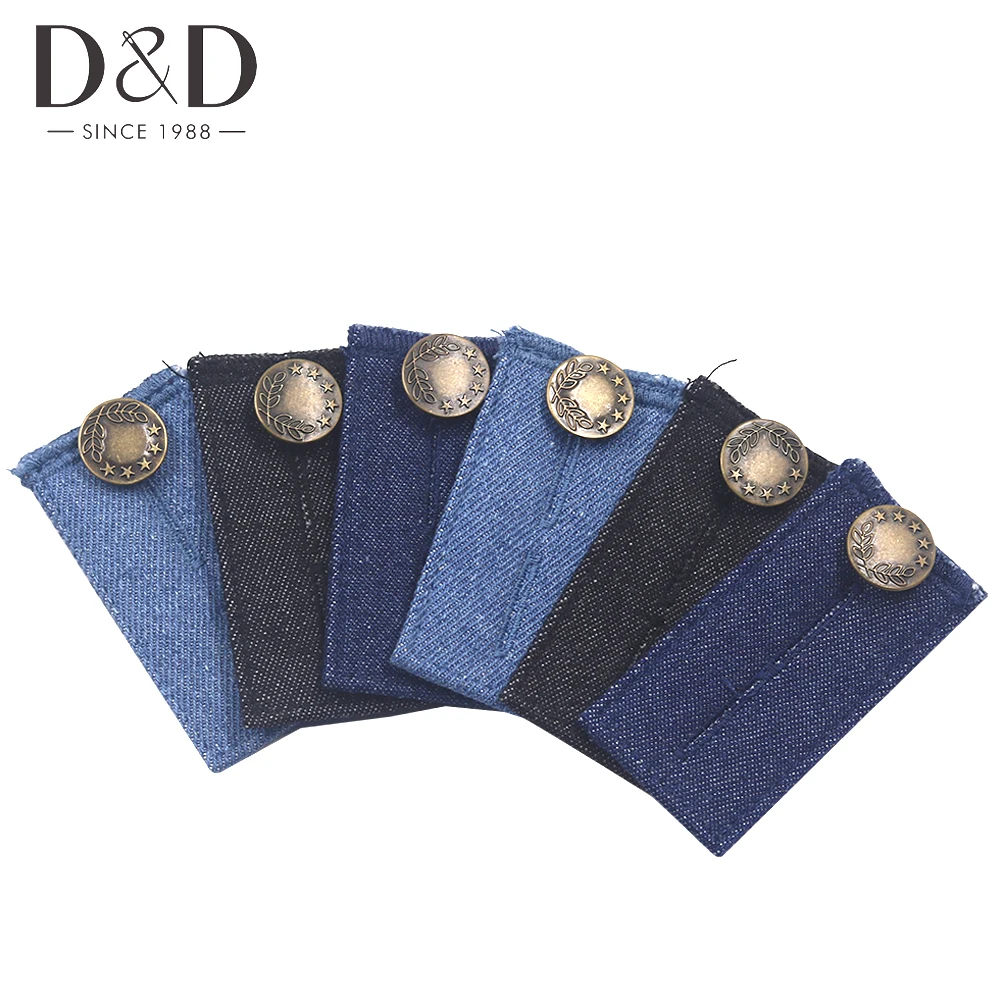 

D&D 50Pcs Trousers Jeans Denim Waist Belt Extender Button Maternity Clothes Pants Button Extender Garment Accessories Wholesale