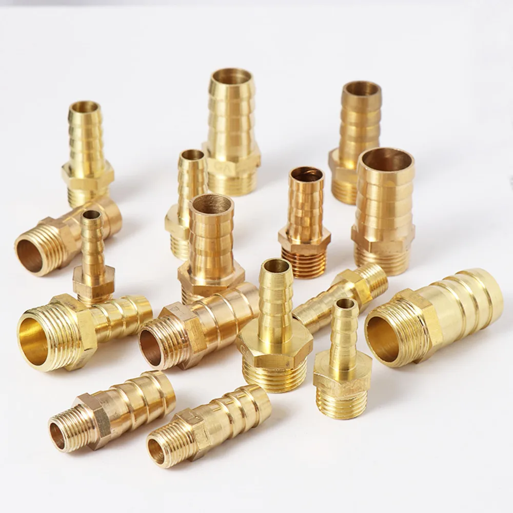 6/8/10/12/14/16/19/25MM Hose Barb Tail Brass Pipe Fitting 1/8