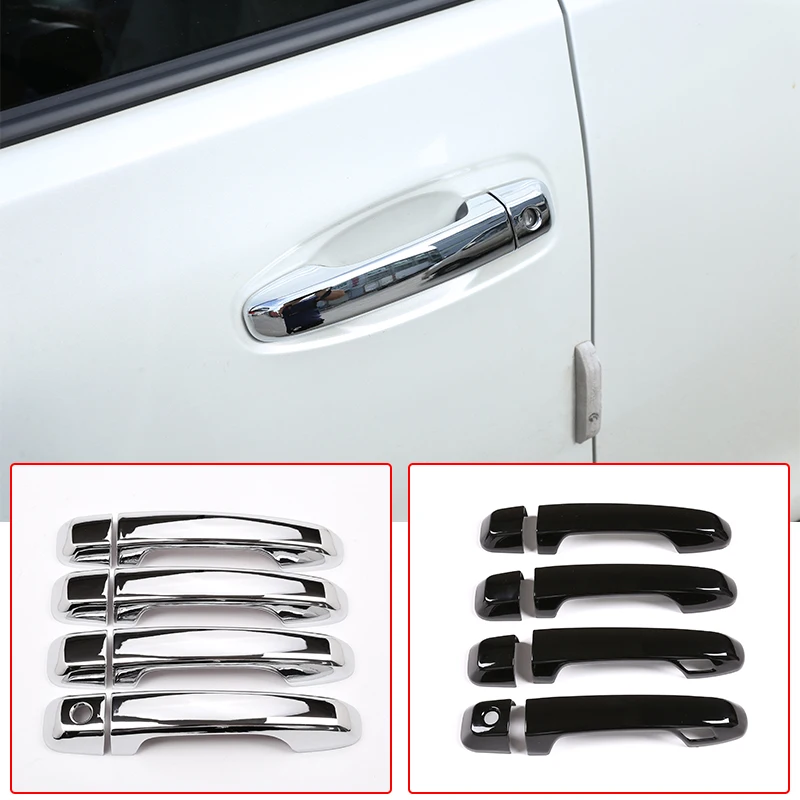 

8pcs Car Door Handle Decorative Cover Trim ABS Chrome For Toyota Land Cruiser Prado FJ150 150 2010-2019 Car Interior Accessories