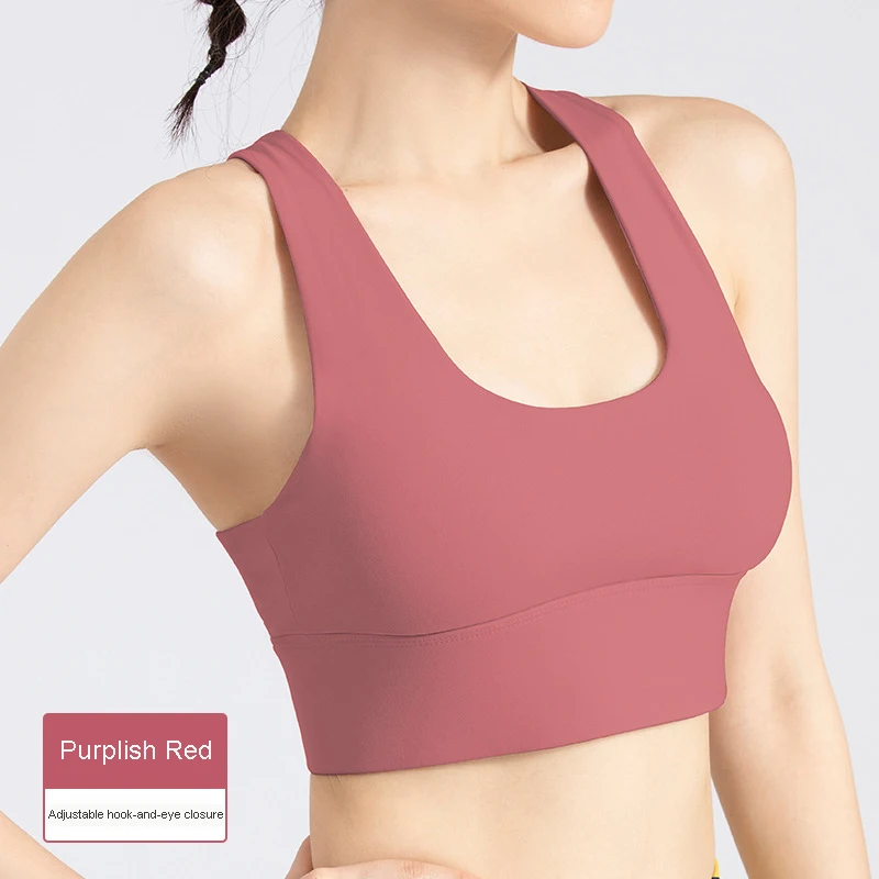 Vrouwen Sport Beha Haak-En-Oog Sluiting Draadloze Shockproof Gym Fitness Running Sport Beha Tops Push Up Bras sport Crop Top