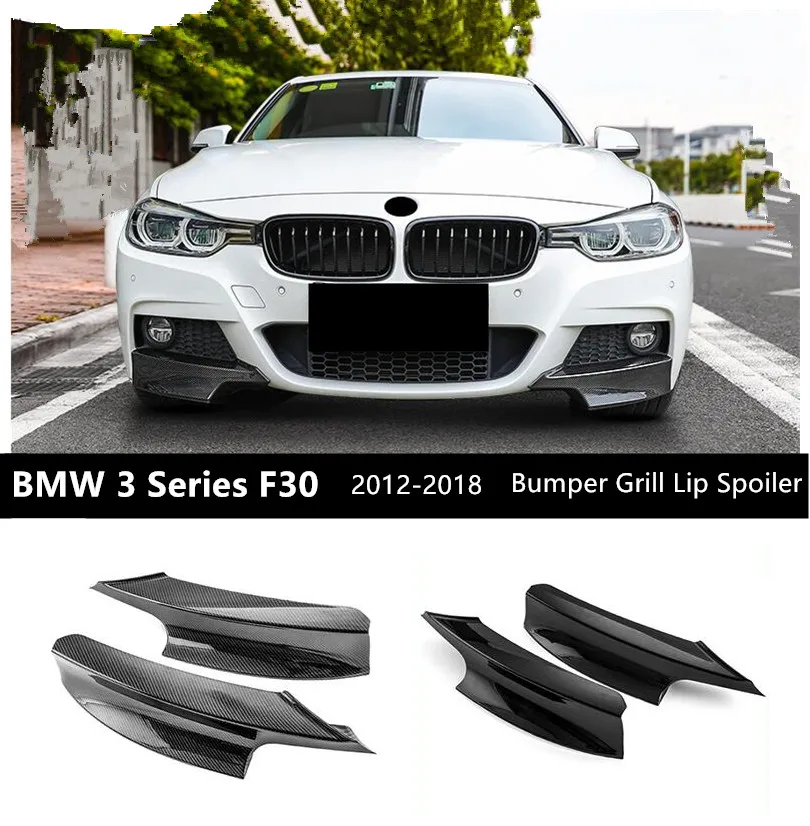 For BMW 3 Series F30 F35 2012-2018 Front Lip Spoiler Grill Bumper Diffuser Spoilers High Quality Carbon Fiber Accessories