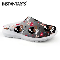 INSTANTARTS Cute Cartoon Nurse Shoes for Women pantofole Medical Heart Beat Brand Design sandali in rete antiscivolo Sandalias Mujer