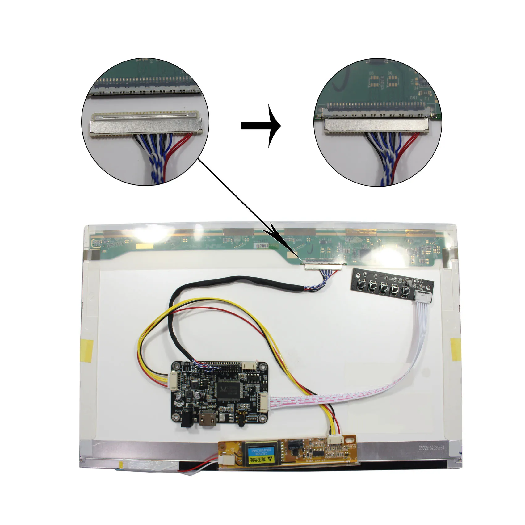 LCD Display 15.4" 1280X800 LCD Screen B154EW01/LTN154AT01 with HD-MI LCD Controller Board