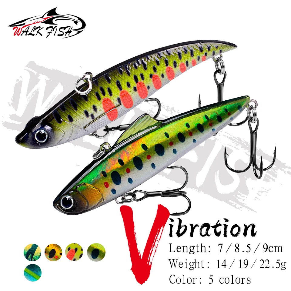 WALK FISH 21g 23g 12.8g Sinking Fishing Lure Lipless Crankbaits Hard Artificial VIB Vibration Bait All Depth Winter Ice Fishing