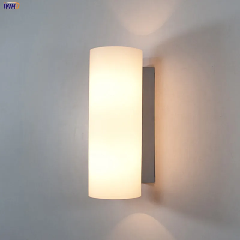 

Modern INS Style LED Wall Lights With 40cm Glass Lampshade 2 Bulbs E27 Nordic Wandlamp Sconce Fixtures Wall Lamp Bedroom Aisle