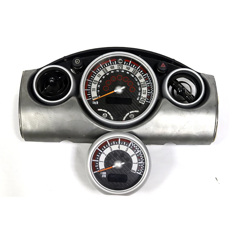 Brand New Carbon Fiber Material Tachometer & Speedmeter Gauge Sticker For Mini Cooper R50 R52 R53 R56 R60  (2 PCS/SET)