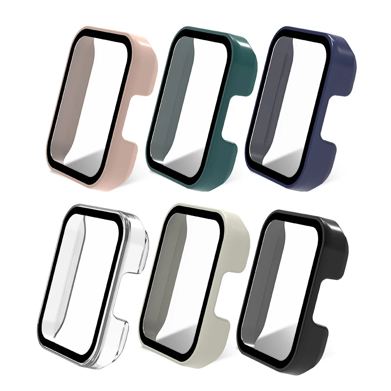 PC жесткий корпус стекло защитная пленка чехол рамка для Xiaomi Redmi Watch 2/Mi Watch Lite защитный чехол Аксессуары для часов 2