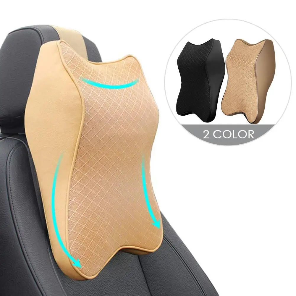 2020 Car Neck Pillow Adjustable Head Restraint 3D Memory Foam Auto Headrest Travel Pillow Neck Support Holder Seat Covers