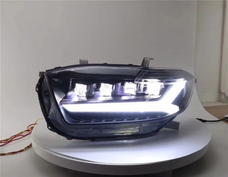 exterior auto accessories led drl headlight assembly front lamps with turn signal lights fit for toyota highlander 2008-11 lamp
