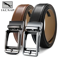 Cinturón JACNAIP para hombre, cinturón de cuero genuino para hombre, cinturones con correa para hombre, cinturones de negocios con hebilla automática, fajas, cinturon para hombre