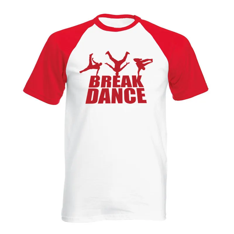 Men Streetwear Punk Hip Hop Break Dance T shirt Cotton Print Breakdance T-shirt Mens Fashion Cool Street dance raglan Tees