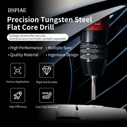 DSPIAE FB Precision Tungsten Steel Flat Core Drill Military Model Making Tool Assembly Retrofit Gundam Hobby DIY