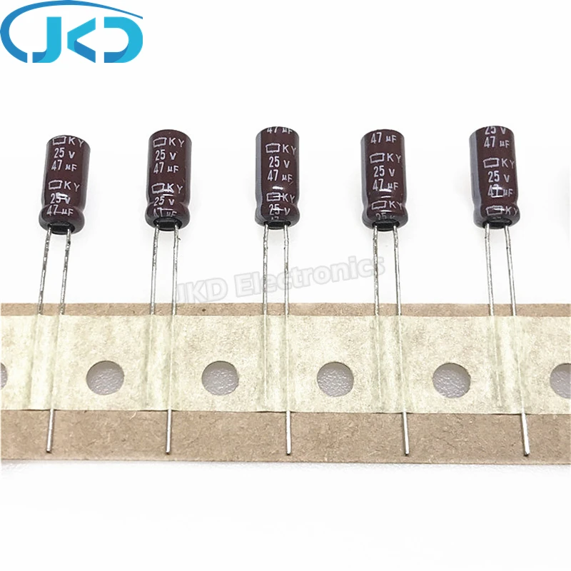 50pcs NCC 25V47UF KY Series 5*11mm electrolytic Capacitor 47UF 25V NCC 25V 47UF NIPPON CHEMI-CON 47uf/25v