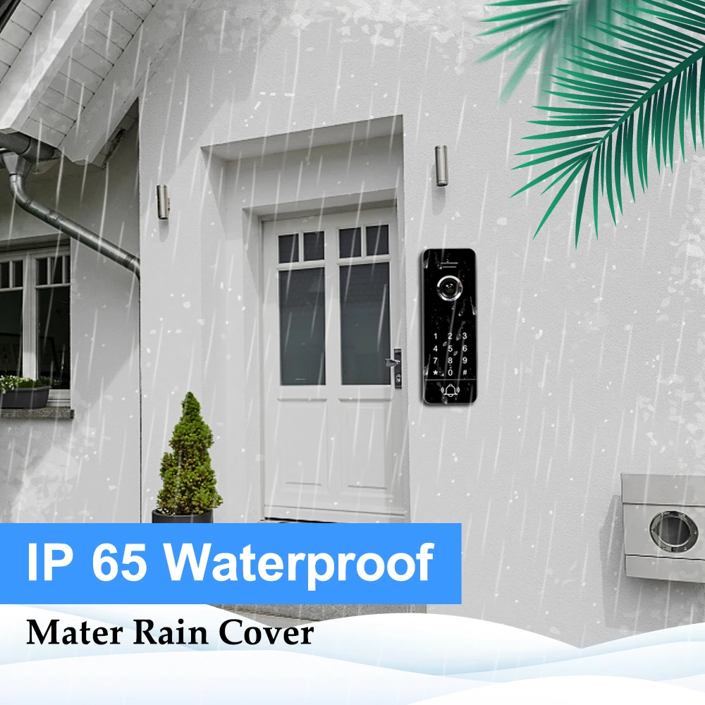 Tuya Smart 7-inch Wifi Touch Button Video Intercom System for Home Interphone Video Doorbell Security